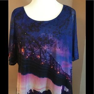 Style & Co. Women's Scenic Print Top